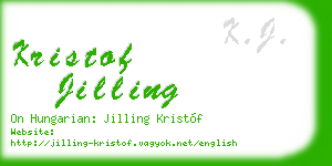 kristof jilling business card